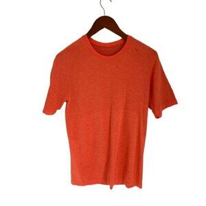 Lululemon Live in Practice orange tee crewneck athletic t-shirt Size Small